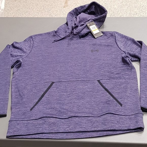 Under Armour Men's Small Fleece Hoodie - Purple - Picture 3 of 4